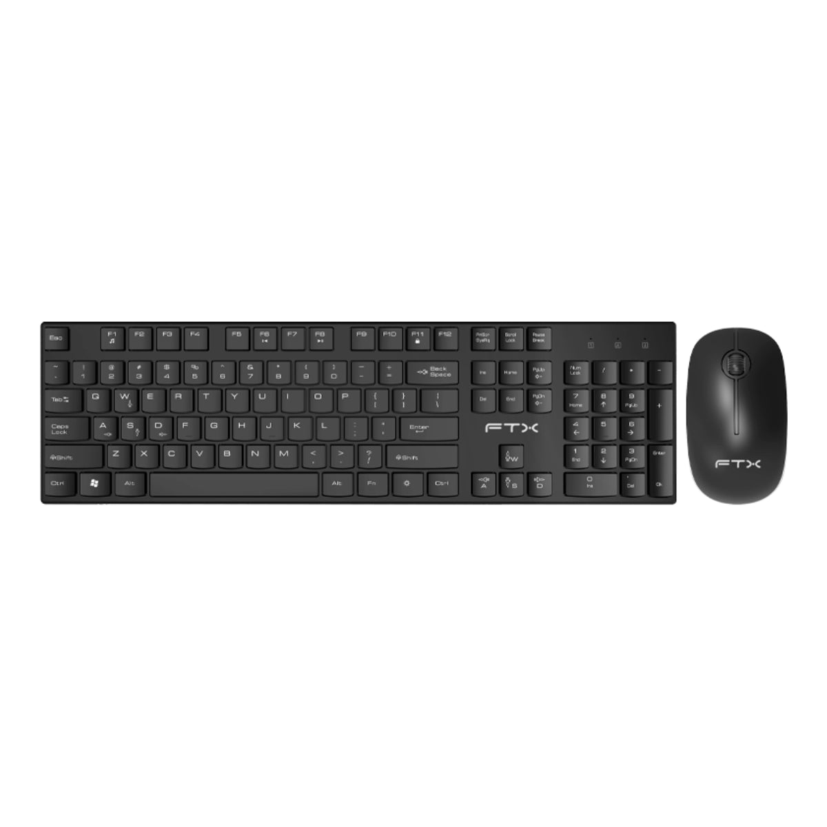 TECLADO + MOUSE FTX WIRELESS FTXGK600 NUMERICO/ESPAÑOL/NEGRO