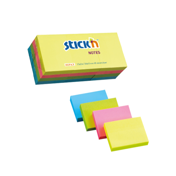 NOTA ADHESIVA STICK´N 38X51 NEON SURT. X 12 21532