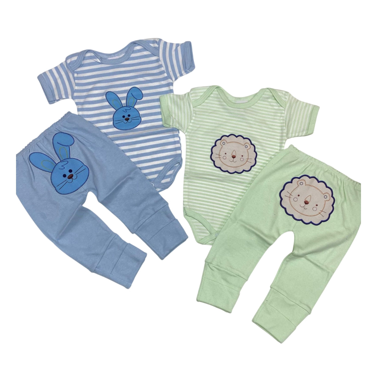 KIT CONJUNTO MASCULINO BODY CON PANTALON EL COMBO DISPONIBLE EN RN, P, M