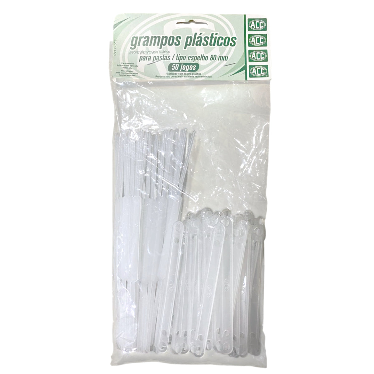 GRAMPOS PLASTICOS PARA ARCHIVOS 80MM 50 UNIDADES