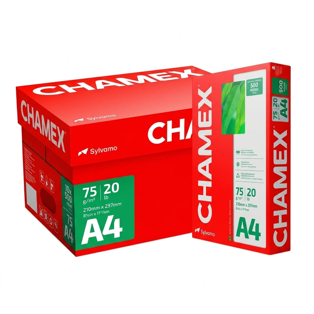 RESMA A4 CAJA CON 10 UNIDADES - CHAMEX